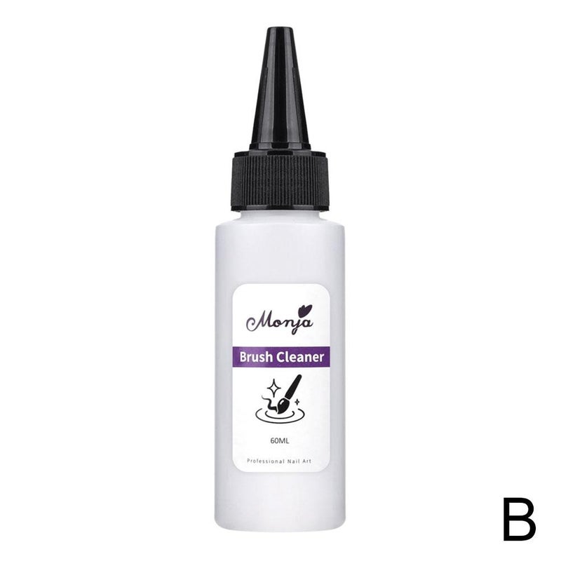 Monja Nail Gel Cleanser for Nail Brushes: Cleanses, protects, nourishes brush bristles, gentle and non-irritating.